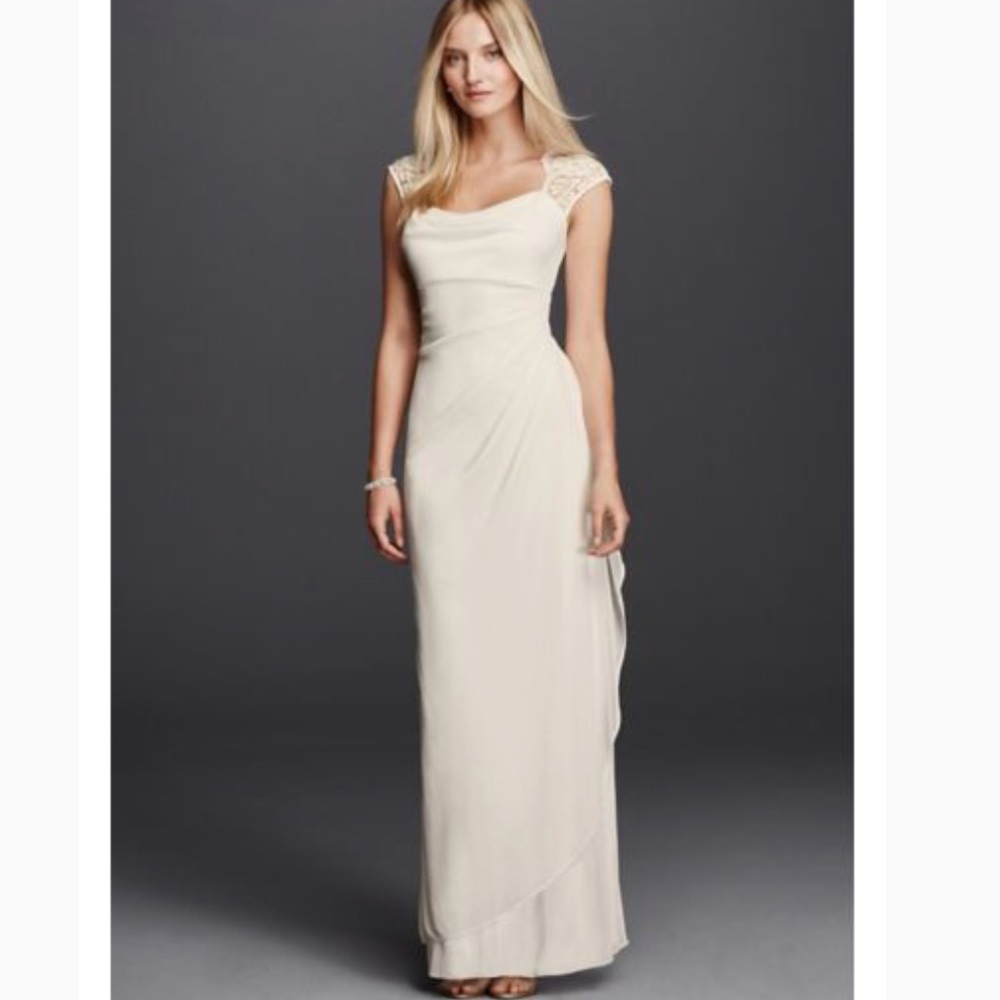 Lace Cap Sleeve Mesh Dress